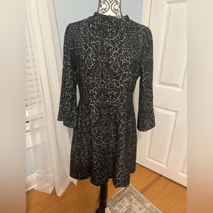 Black and Gray “Lace Design” dress
